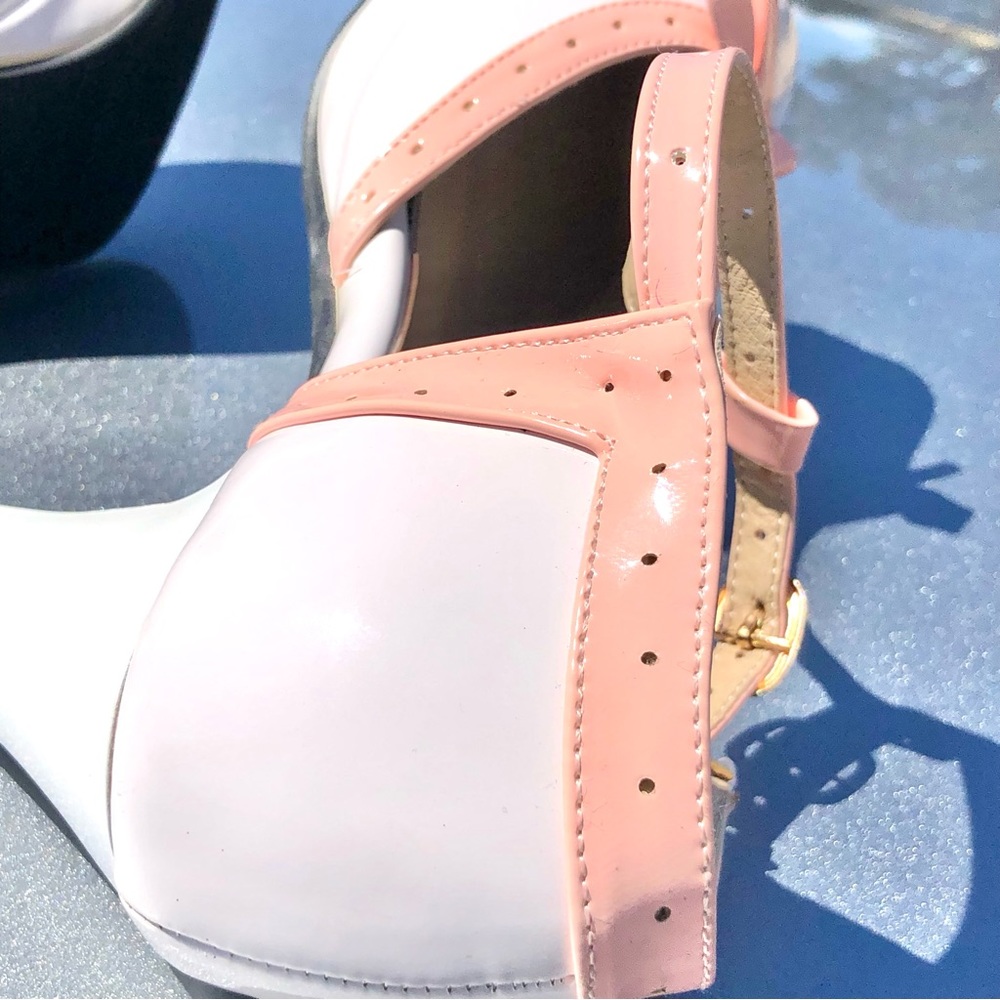 Mary Jane Pinup T-Strap Chunky High Heels Platform Round Toe Pumps & Bow Size 9 - Picture 11 of 16